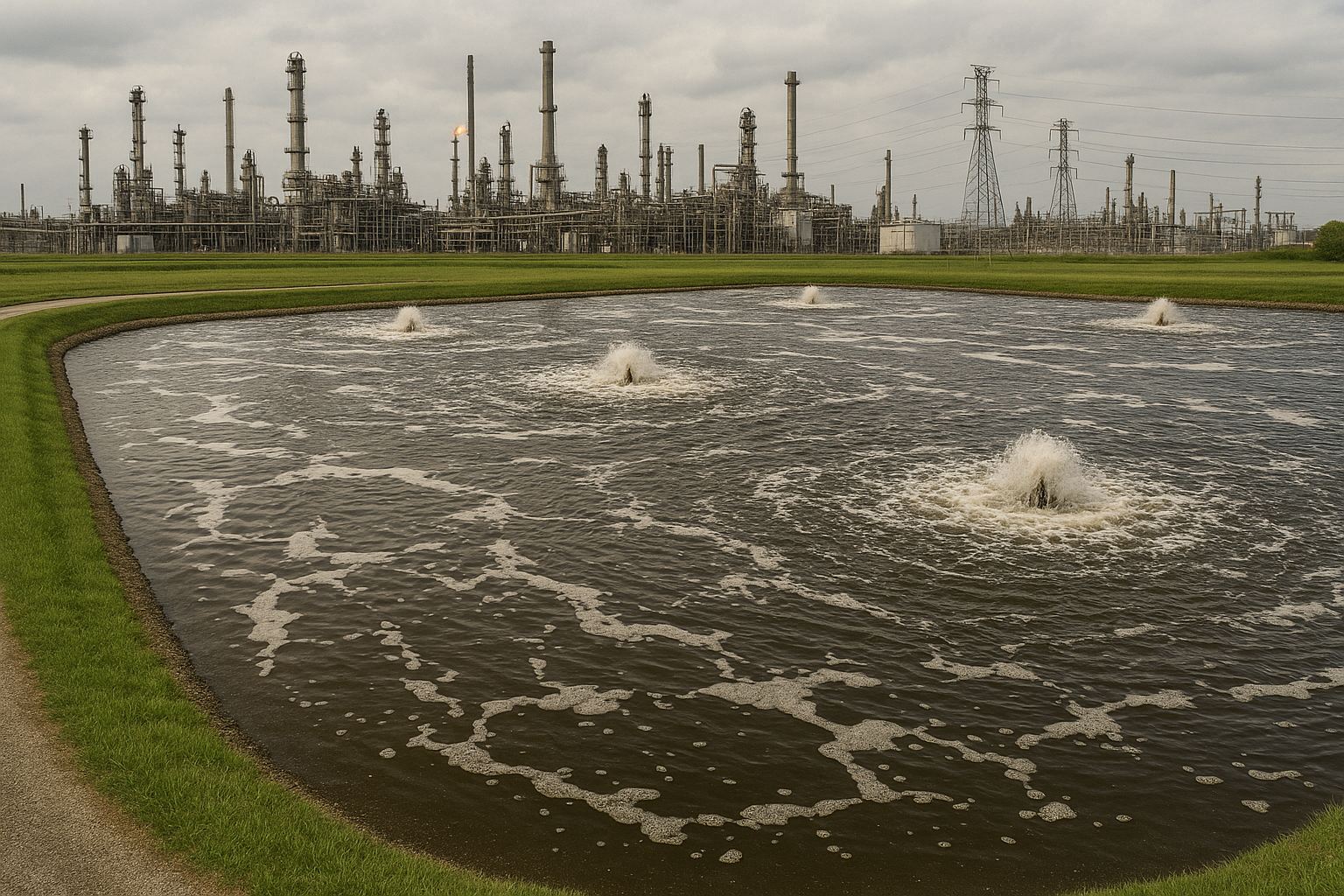 Toxicity Treatment in an Oil Refinery Aerated Lagoon System