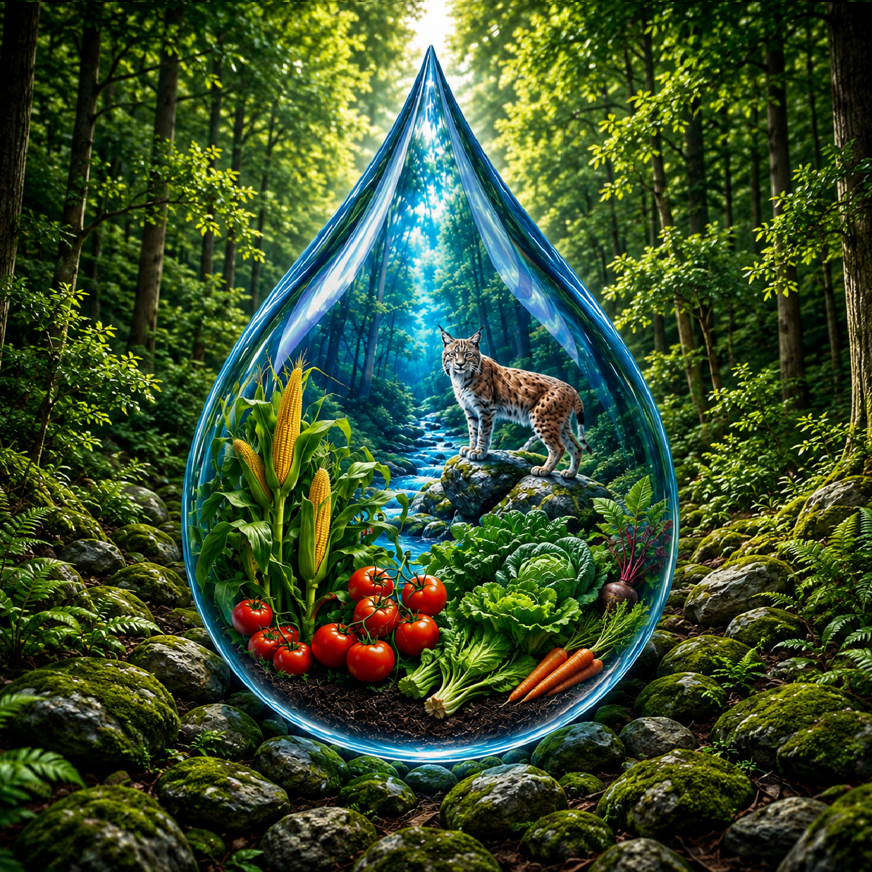 BioLynceus Logo Agriculture Water Drop